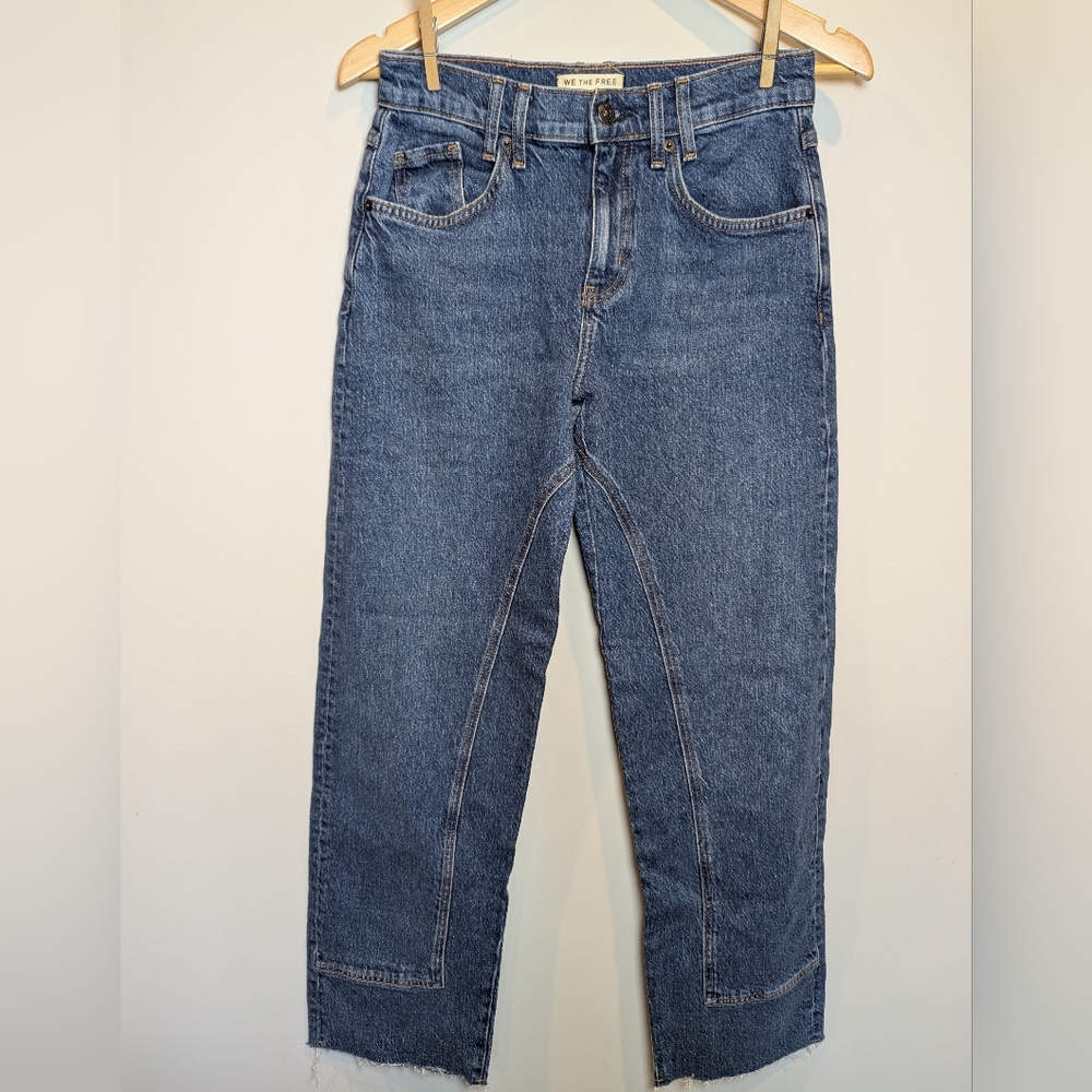 We The Free Dark Blue Wide Leg Jeans